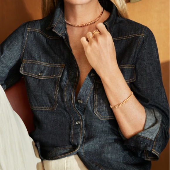 G. Label x Goop Caro chambray shirt 2 - Picture 5 of 8